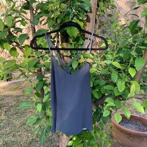 Chiffon gray tank top